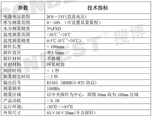 PT100，RS485，水分傳感器，溫度傳感器，modbus-RTU,地址可修改