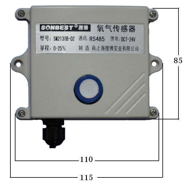 SM2130B-O2,RS485,总线,氧气,传感器
