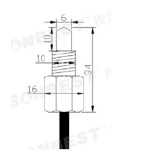 SLST2-18粗牙螺纹式数字DS18B20、PT100、PT1000温度传感器、不锈钢