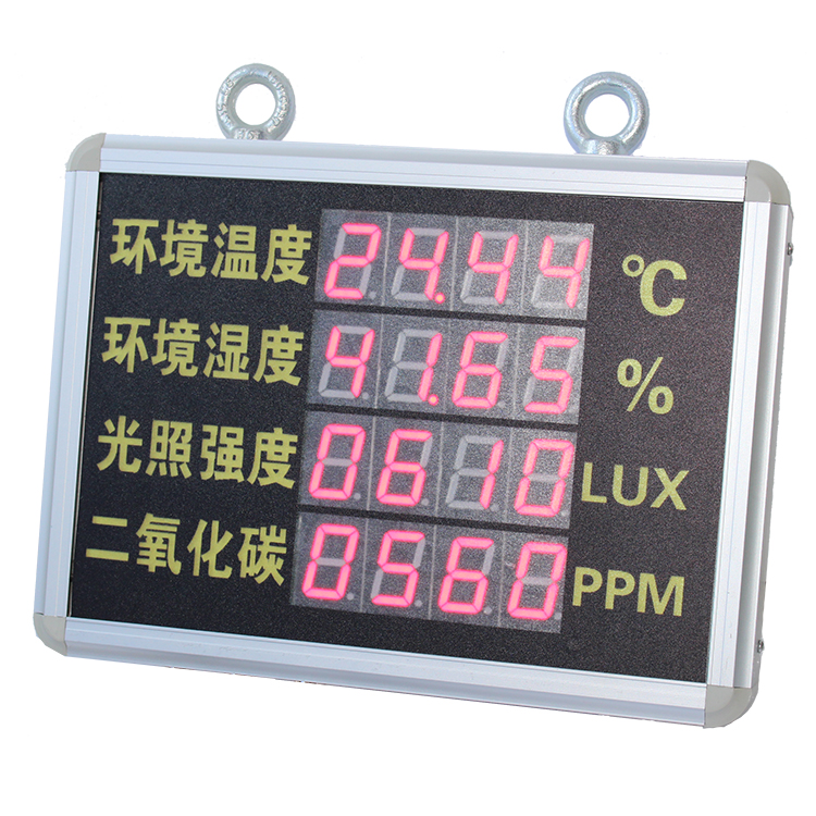 [SD8402B]大屏LED显示温湿度、光照度、CO2显示仪