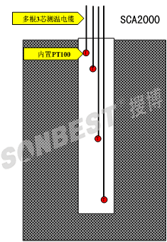 PT100竖直地埋管地源热泵测温电缆(竖直地埋管测温电缆,地源热泵探温电缆,温度检测电缆,空调换热井PT100测温电缆|SCA2000)