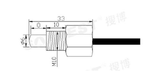 SLST2-22, 铜螺纹,PT100,温度,传感器