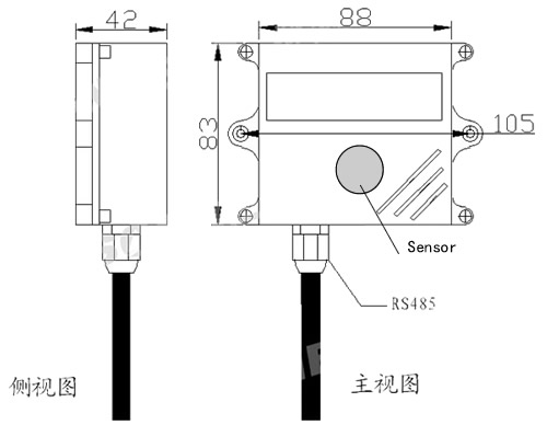 RS485光照度传感器(SM2160B、光照度、变送器、RS485、总线式、数字输出、远程照度计|SM2160B)