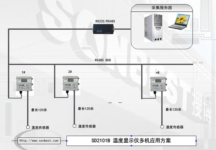 PT100温度测试仪（RS485 MODBUS-RTU协议，-200-600度宽范围）(PT100,温度变送器,模块，校验仪，显示仪|SD2101B)