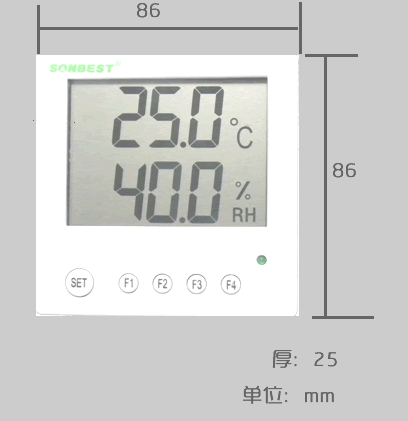 SD5110B ,RS485,大屏,LCD,壁挂式,温湿度显示仪 