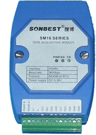 SM1602B-4,四通道,PT1000,温度采集模块