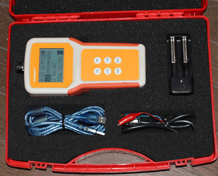 [SR9310]高精度手持式温湿度记录仪内部装箱图