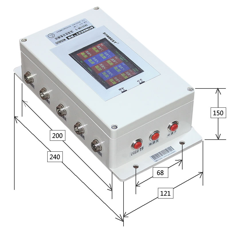 [SR2510B-5]多通道SHT10温湿度记录仪（锂电池供电，TFT彩屏显示）