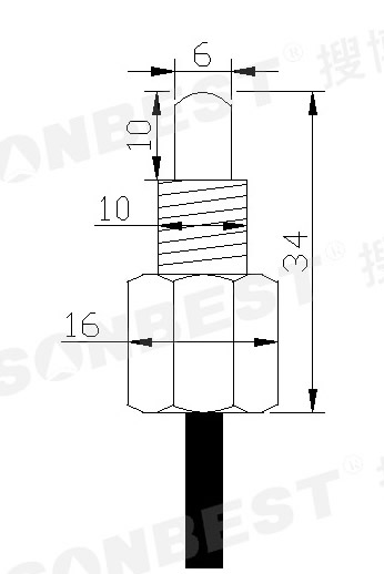 SLST1-18,粗牙,螺纹式,温度传感器,DS18B20,不锈钢外壳,封装,传感器