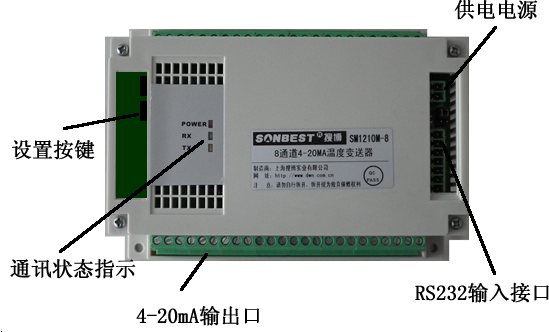 SM1201M-8,八通道,可编程,4-20mA,变送器