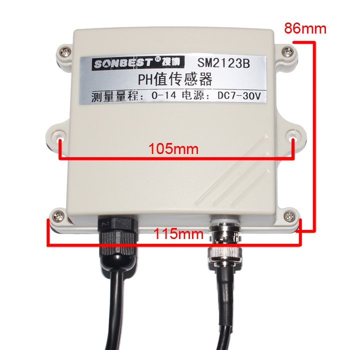 SM2123B,工业级,在线式,污水PH值,传感器