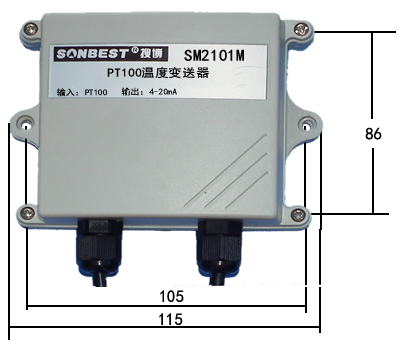 PT100 4-20mA温度变送器(SM2101M、PT100温度、变送器、4-20mA、20mA、电流输出、电压输出、远程温湿度|SM2101M)