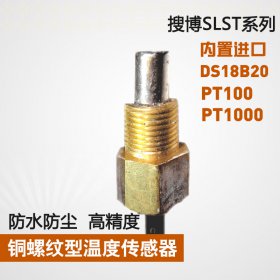 SLST3-22不锈钢螺纹DS18B20芯片、PT100、PT1000铂热电阻温度传感器